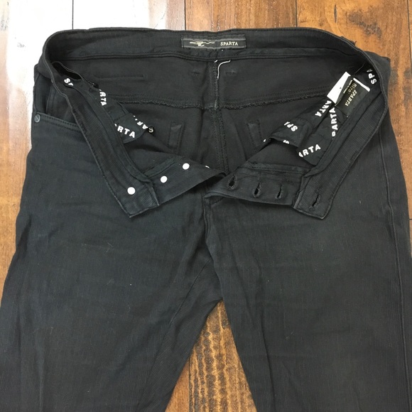 SPARTA DENIM JEANS Black Men’s Size 33 Button Fly *Hemmed*. - Picture 4 of 15